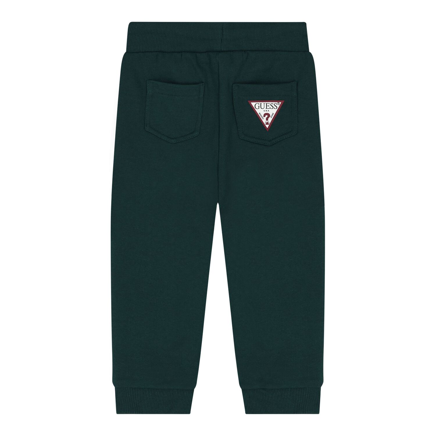 Baby Boys White & Green Logo Joggers, 1, hi-res