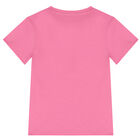 Girls Pink Embellished Logo T-Shirt, 1, hi-res