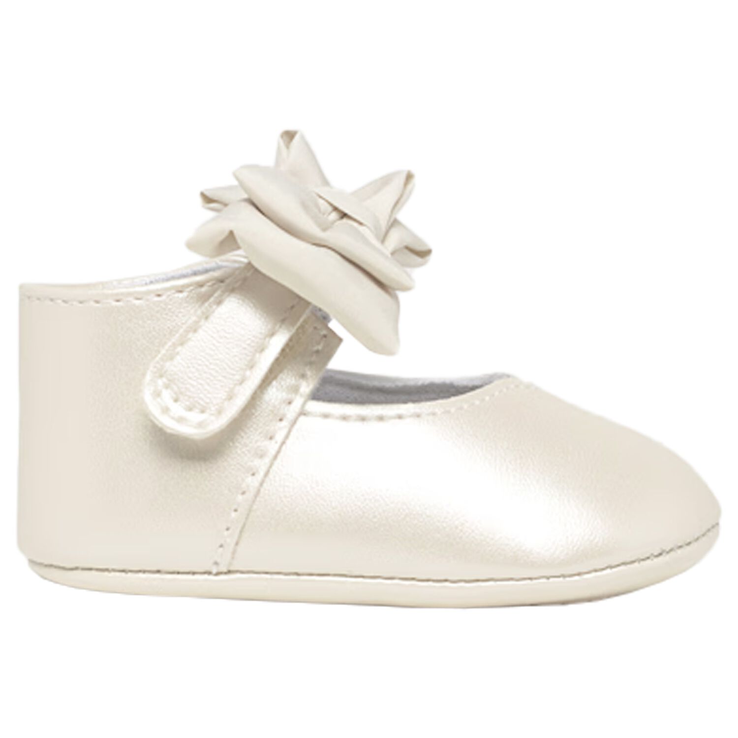 Baby Girls Ivory Bow Pre Walker Shoes, 3, hi-res