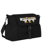 Black Teddy Bear Logo Baby Changing Bag, 1, hi-res