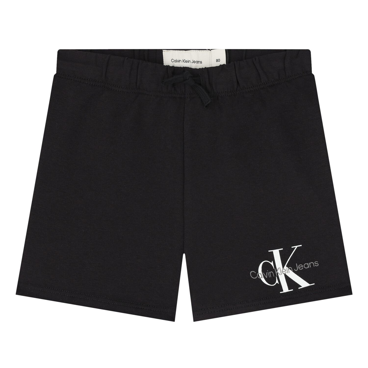 Younger Boys Black Monogram Logo Shorts, 1, hi-res image number null