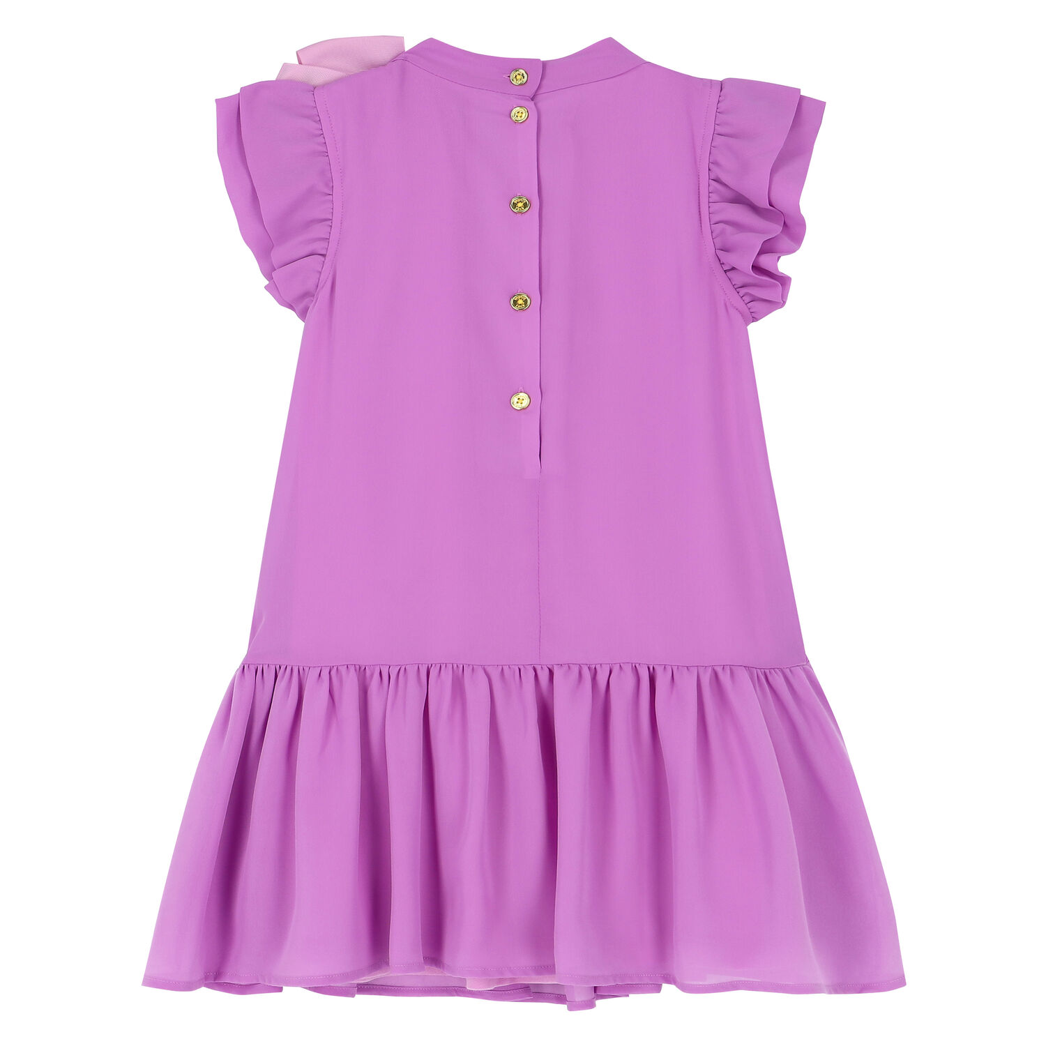 Girls Lilac Bow Dress, 6, hi-res