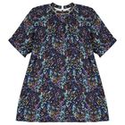 Girls Navy Blue Logo Dress, 1, hi-res