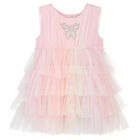 Baby Girls Pink Butterfly Tulle Dress Set, 1, hi-res