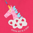 Girls Pink Unicorn Dress, 1, hi-res