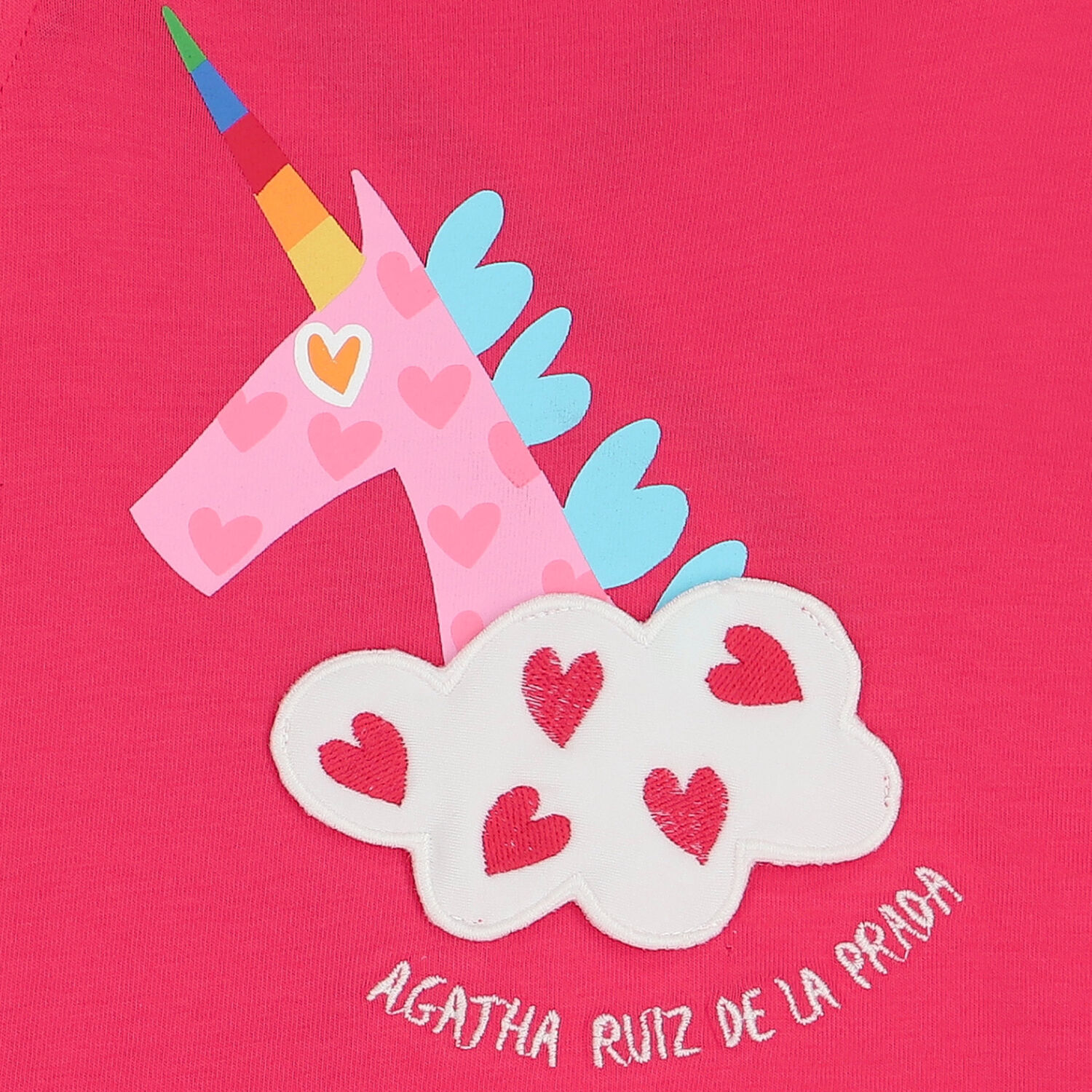 Girls Pink Unicorn Dress, 1, hi-res