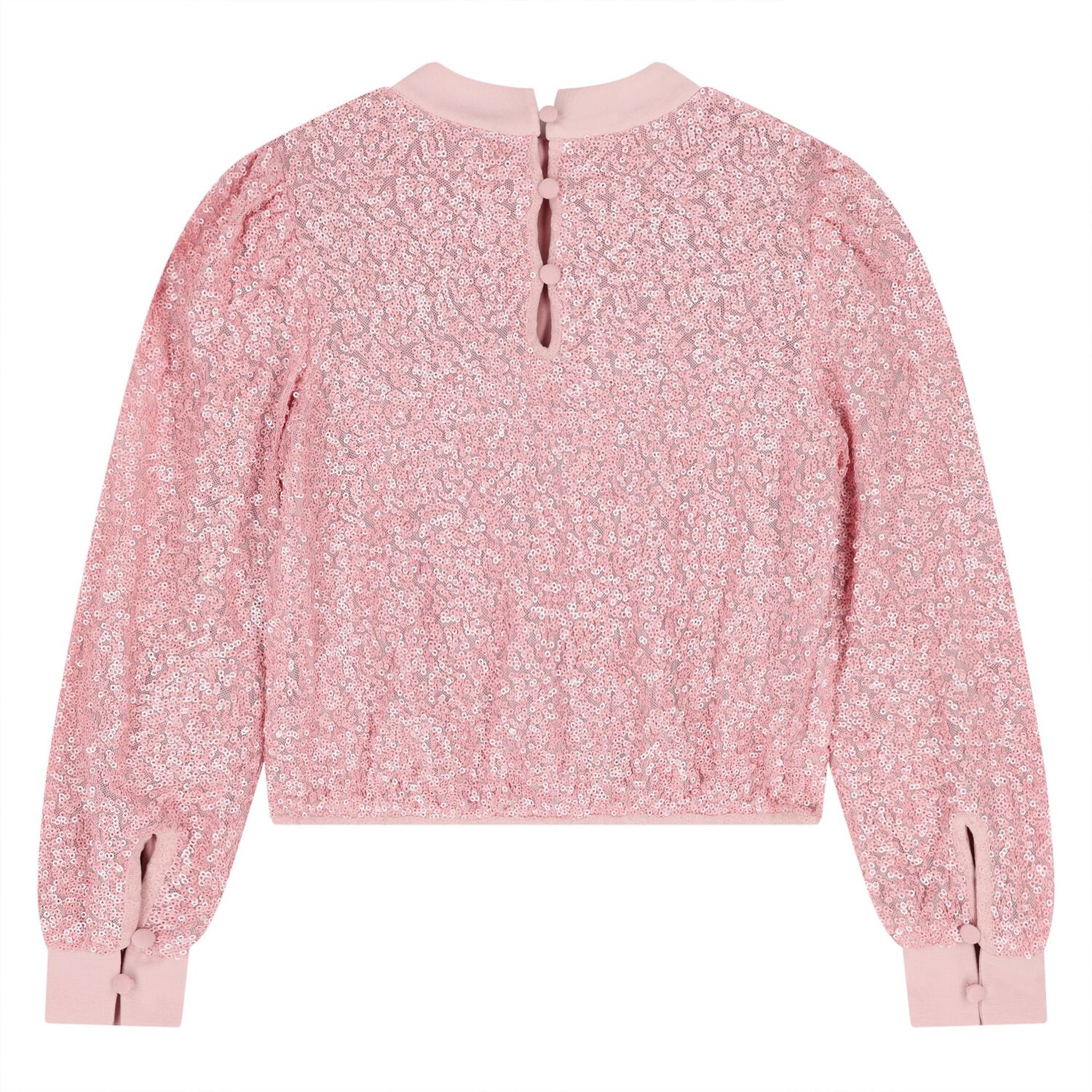 Girls Metallic Pink Sequin Skirt Set, 1, hi-res