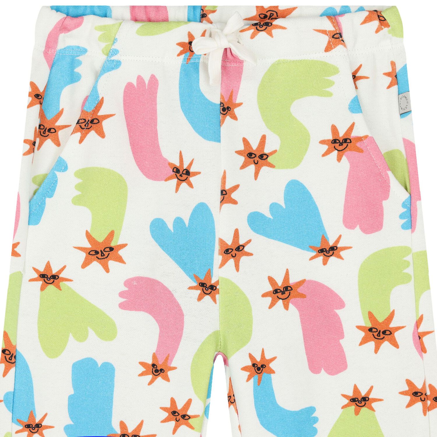 Younger Girls Ivory Shooting Stars Joggers, 1, hi-res image number null