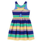Older Girls Multi-Colored Striped Dress, 1, hi-res