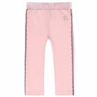 Younger Girls Pink Leggings, 1, hi-res
