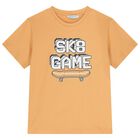 Boys White, Yellow & Beige Shorts Set, 4, hi-res