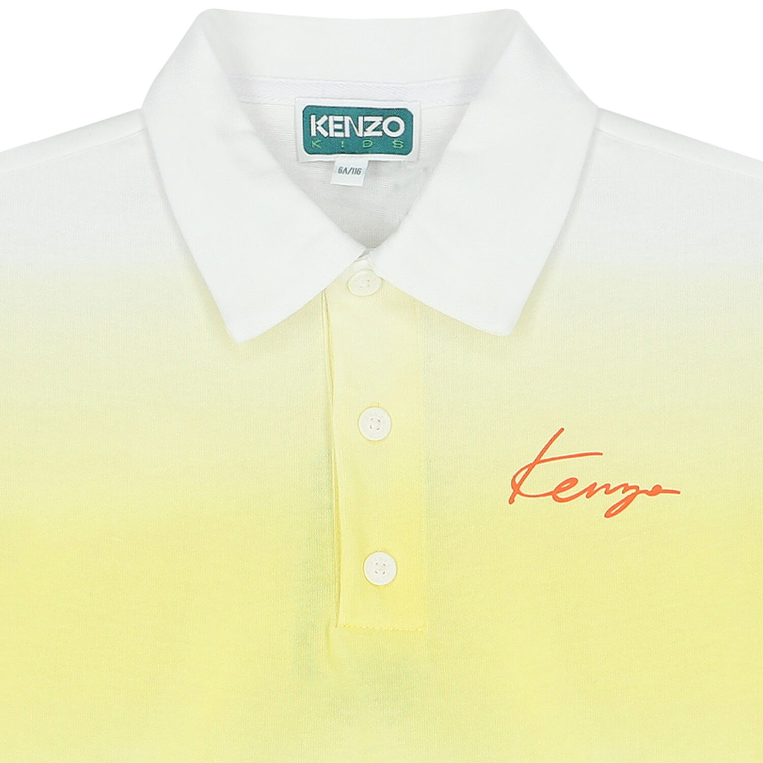 Boys Yellow & Blue Ombre Logo Polo Shirt, 1, hi-res