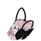 Girls Pink & Black Bow Hand Bag, 1, hi-res