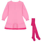 Girls Pink Heart Dress Set, 1, hi-res
