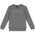 Boys Grey Logo Sweatshirt, 1, hi-res