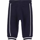 Younger boys Navy Blue Joggers, 1, hi-res