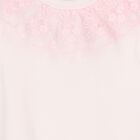 Baby Girls Pink Lace Bodysuit, 1, hi-res