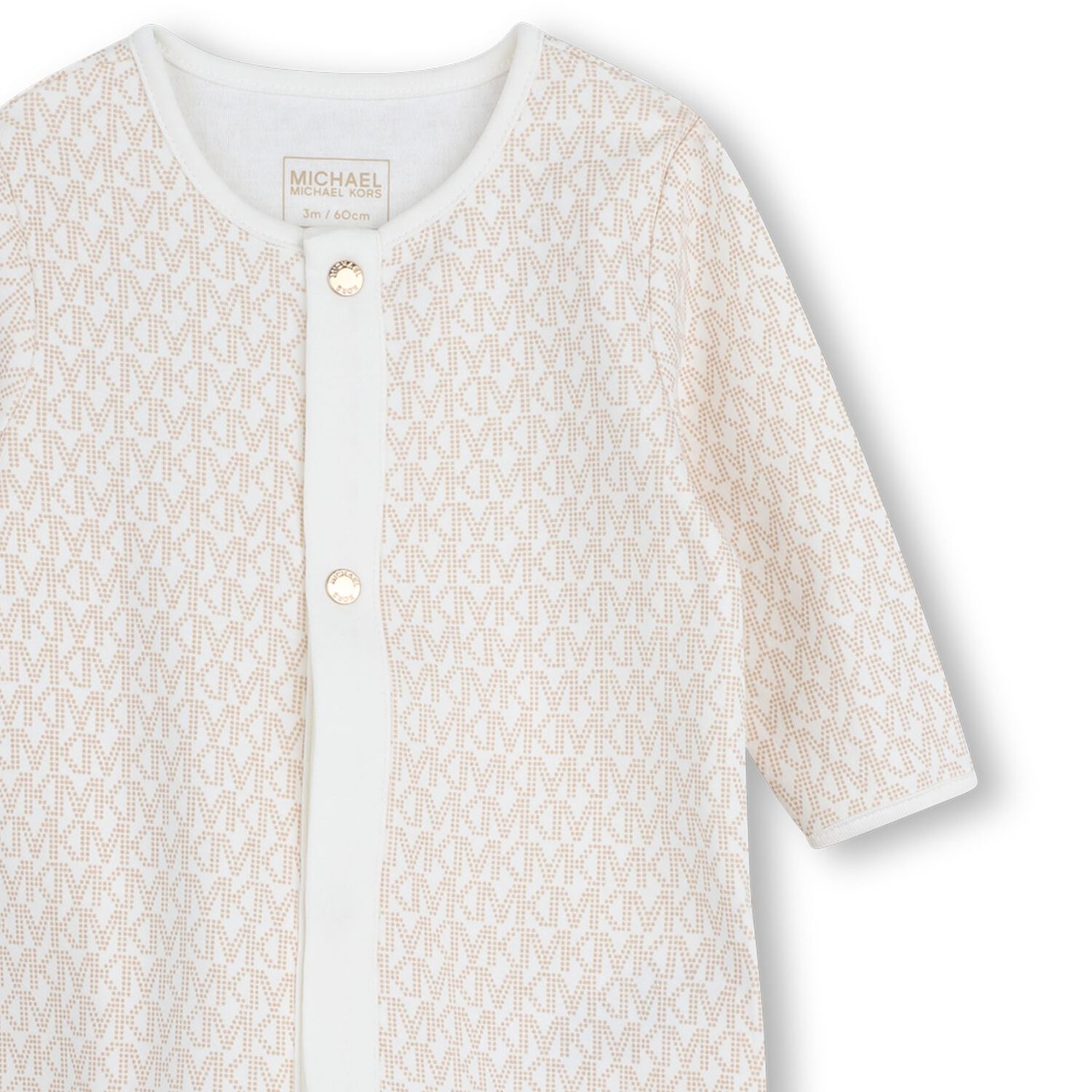 Baby Girls Ivory & Gold Logo Babygrow Gift Set, 1, hi-res