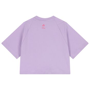 Girls Purple Disney Logo T-Shirt