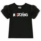 Girls Black Logo T-Shirt, 2, hi-res