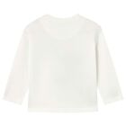 Younger Boys Ivory Teddy Bear Long Sleeve Top, 1, hi-res