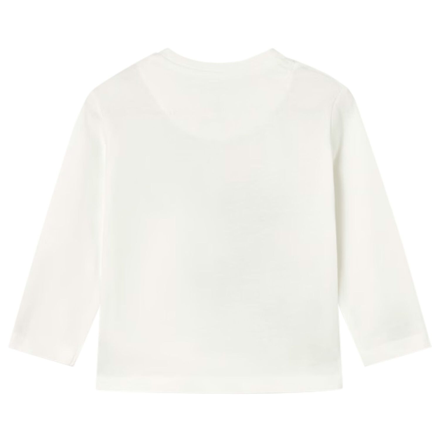 Younger Boys Ivory Teddy Bear Long Sleeve Top, 1, hi-res