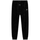 Girls Black Logo Embellished Joggers, 1, hi-res