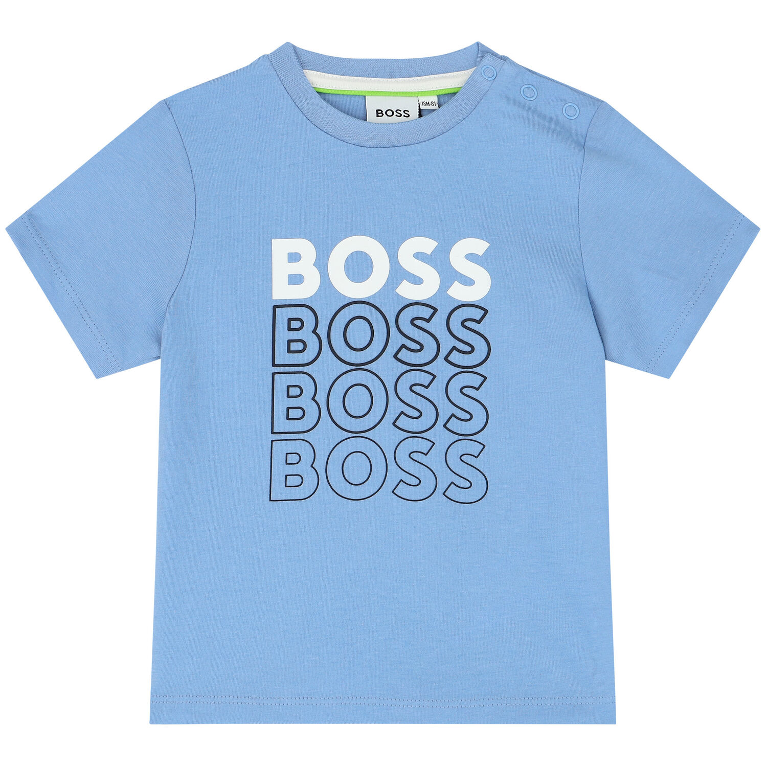 Younger Boys Blue Logo T-Shirt, 3, hi-res