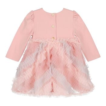 Baby Girls Pink Bow Tulle Dress