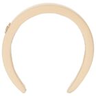 Girls Beige Logo Padded Headband, 2, hi-res