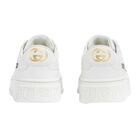 White Web Stripe Logo Trainers, 1, hi-res