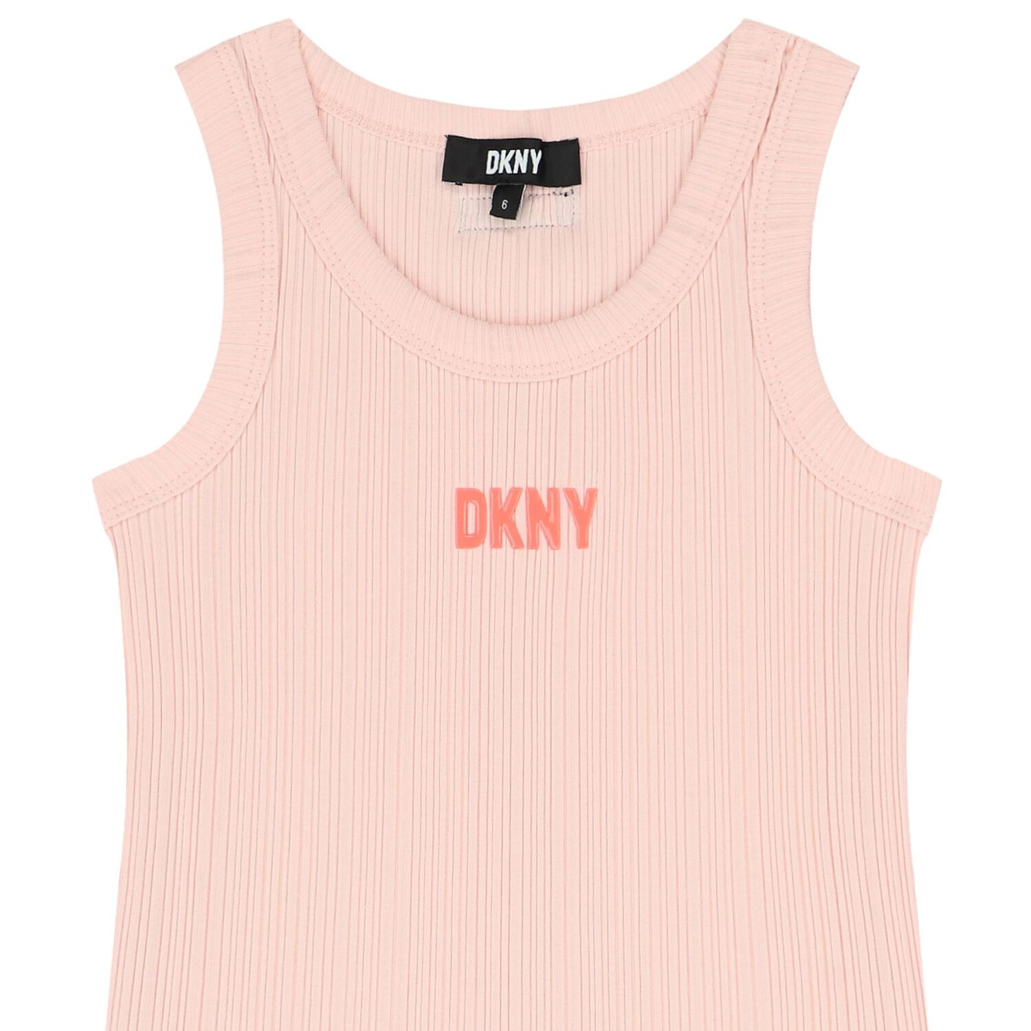 Girls Pink Logo Ribbed Top, 1, hi-res image number null