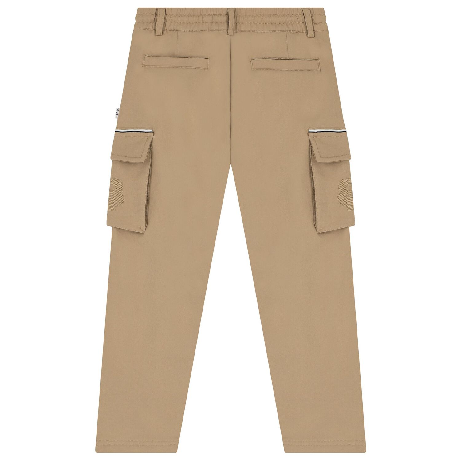 Boys Beige Logo Trousers, 1, hi-res image number null