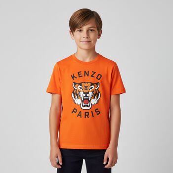 Orange Tiger Logo T-Shirt
