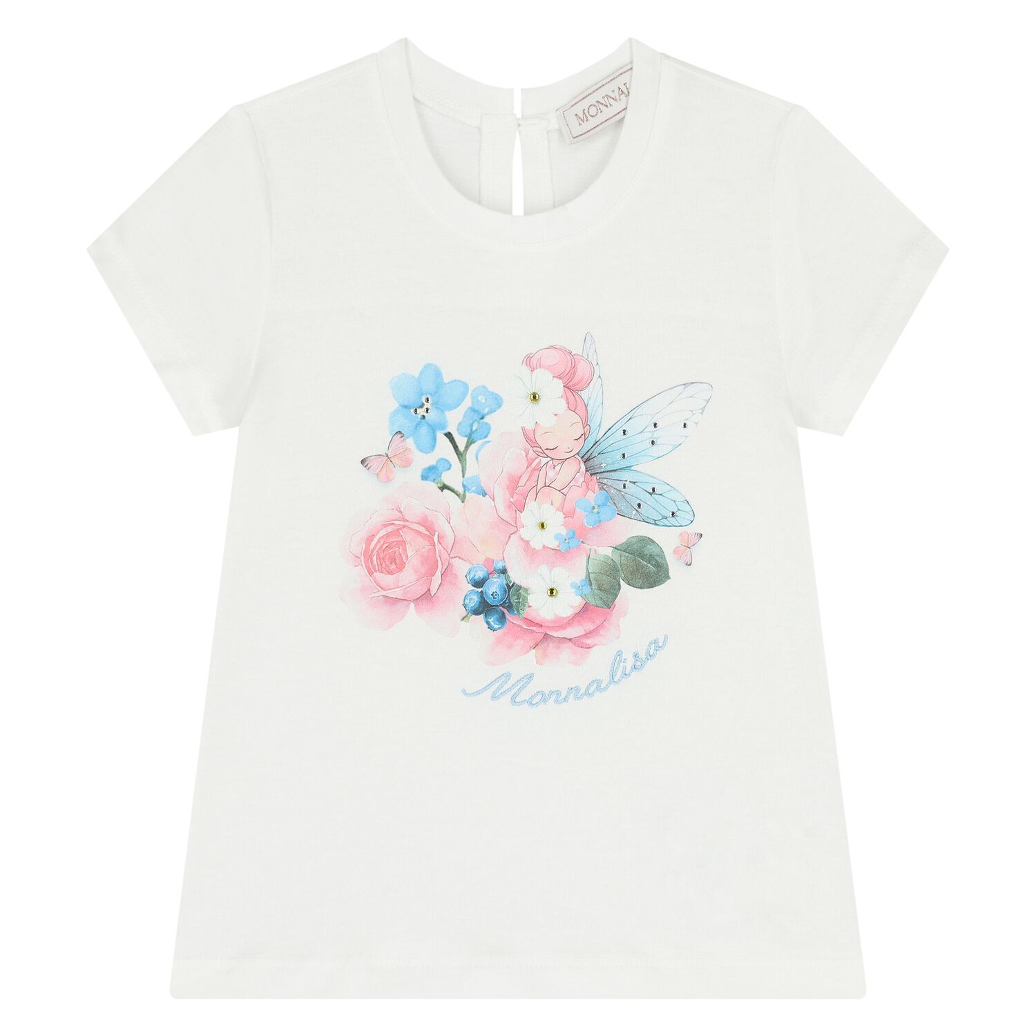 Younger Girls White Fairy T-Shirt, 1, hi-res