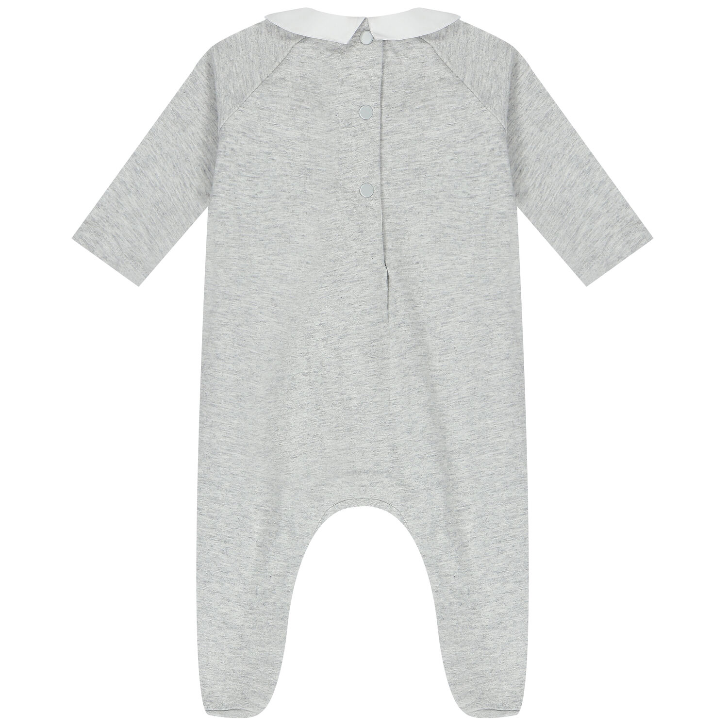 Baby Boys Grey Rabbit & Logo Babygrow, 1, hi-res