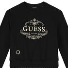 Girls Black Logo Dress, 1, hi-res