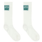 Ivory Logo Socks, 1, hi-res
