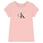 Girls Pink Logo T-Shirt, 1, hi-res