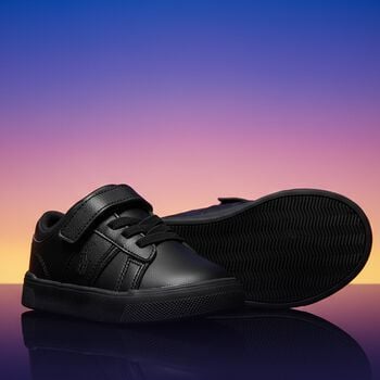 Boys Black Logo Trainers