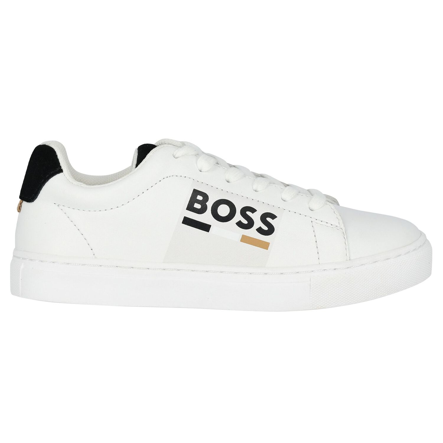 Boys White Logo Trainers, 1, hi-res image number null