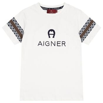 Boys White Logo T-Shirt