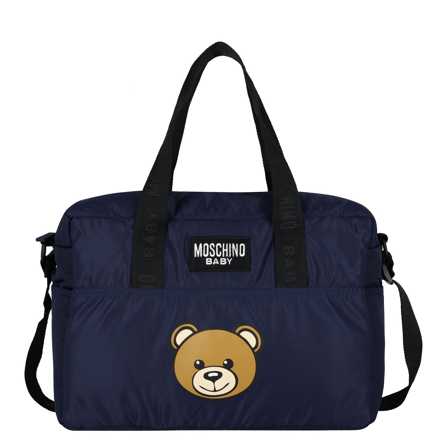 Navy Blue Teddy Bear Logo Baby Changing Bag, 1, hi-res image number null