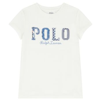 Girls White Logo T-Shirt
