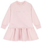 Girls Pink Logo Dress, 2, hi-res
