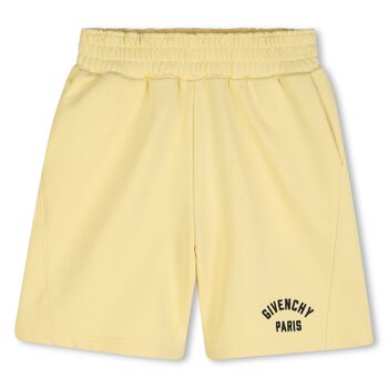 Boys Yellow Logo Shorts