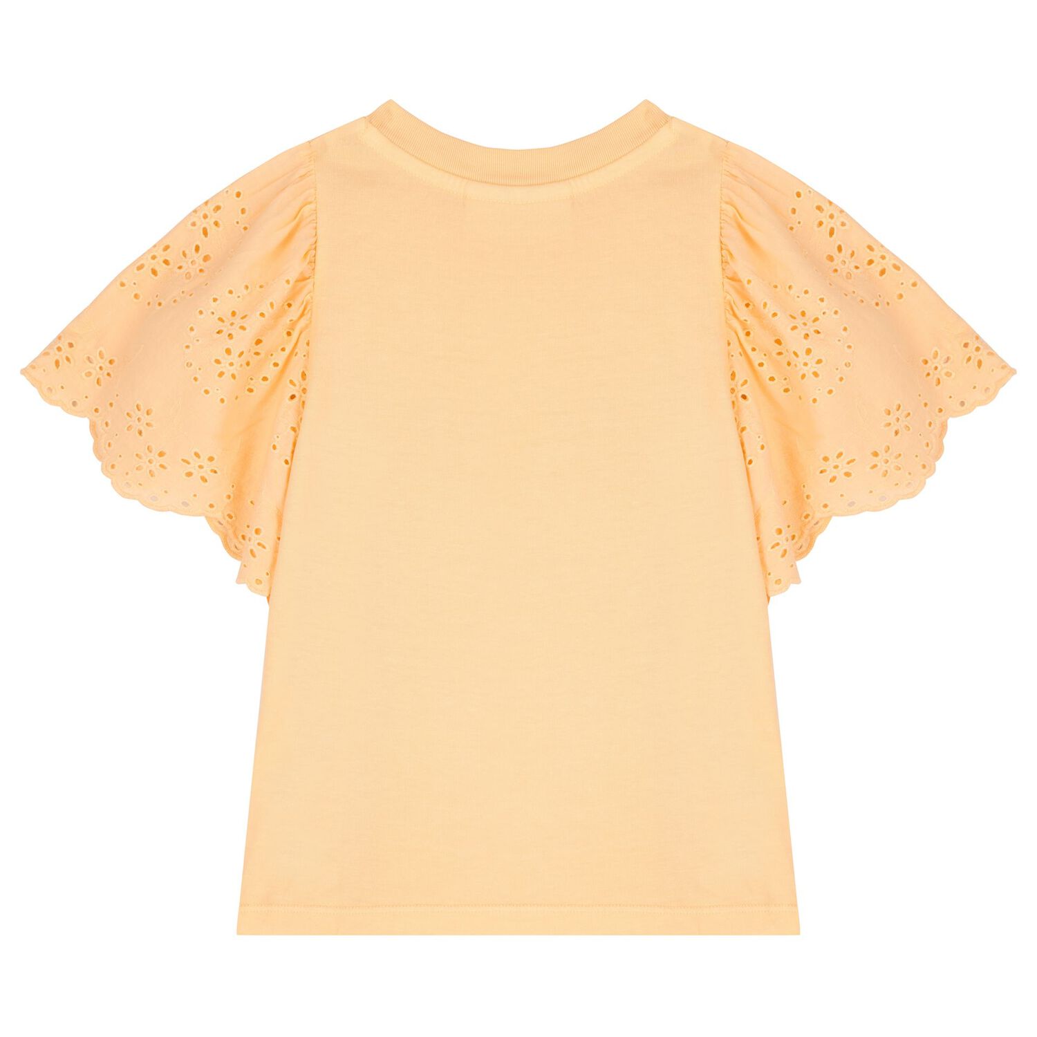 Girls Orange Broderie Anglaise Top, 1, hi-res image number null