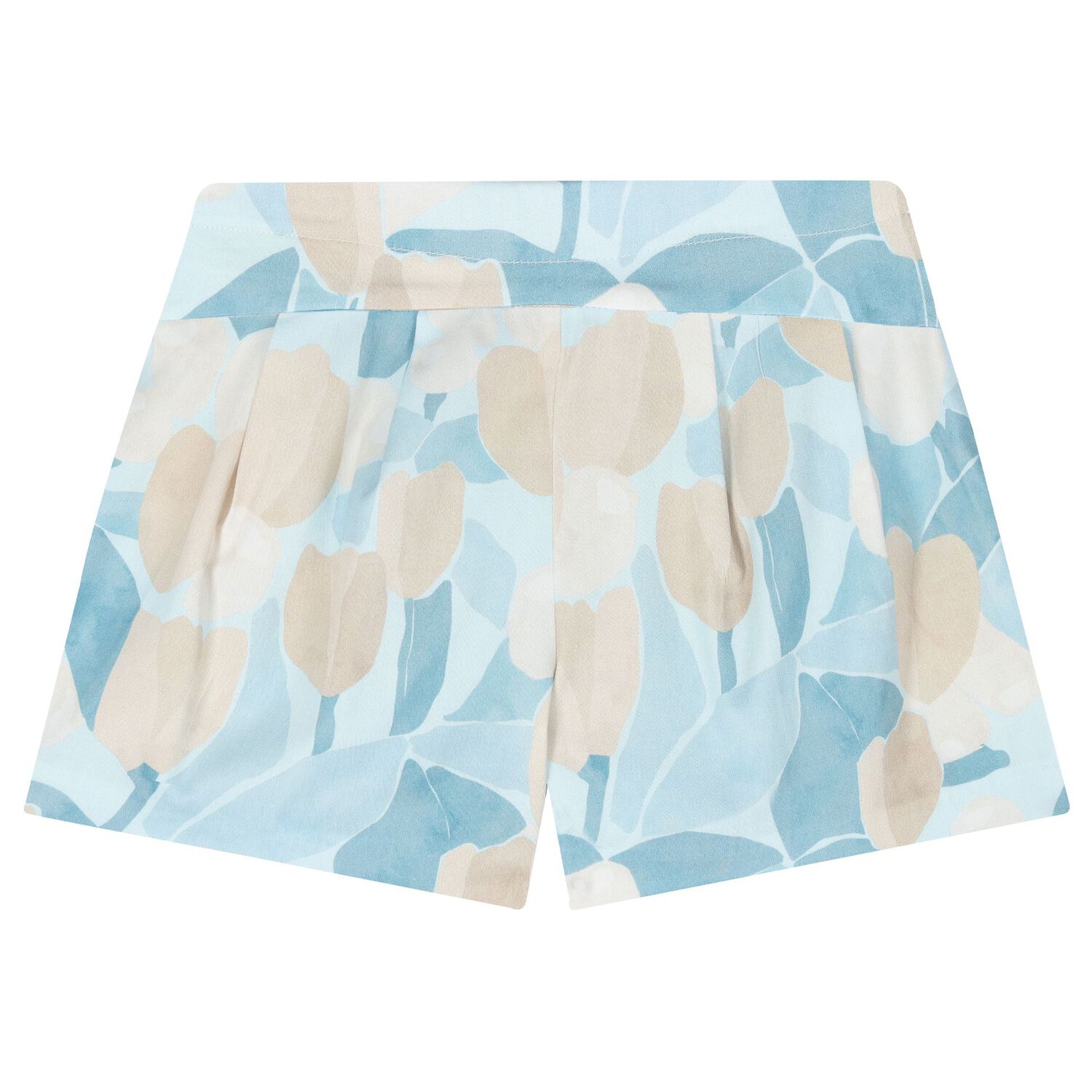 Girls Blue Printed Short, 3, hi-res