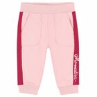 Younger Girls Pink Joggers, 1, hi-res