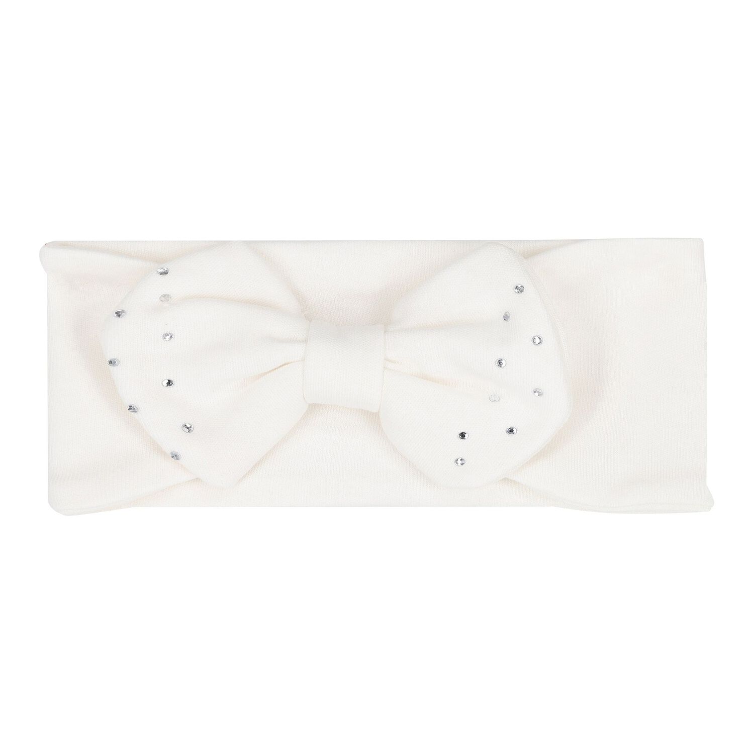 Baby Girls Ivory Bow Tulle Dress Set , 3, hi-res